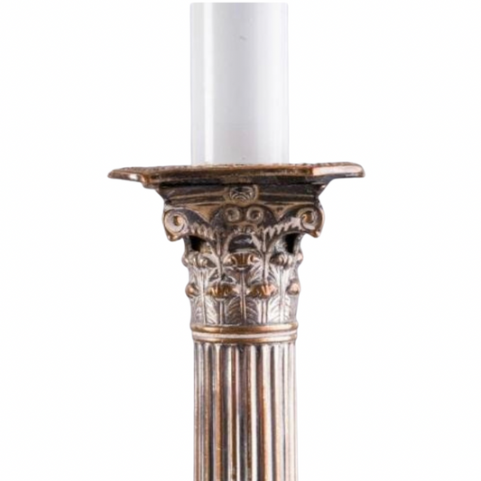 Pair Of Sheffield Silver Plated Lamps