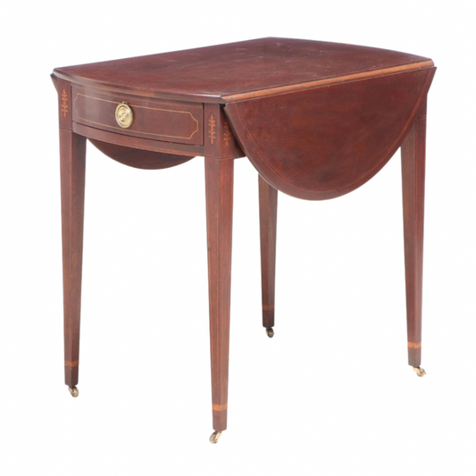Baker Historic Charleston Federal Style Mahogany and Marquetry Pembroke Table