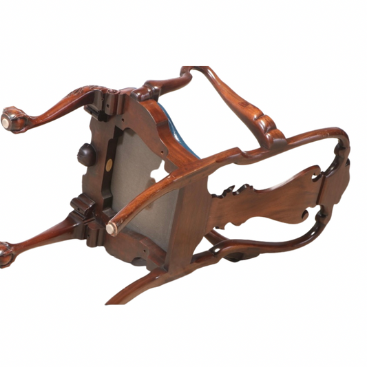 Kindel Winterthur Collection Carved Mahogany Ball and Claw Feet Dining Arm Chairs