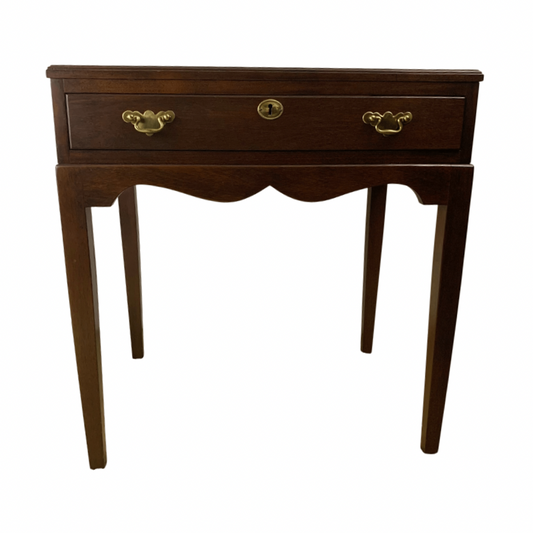 Madison Square Solid Mahogany Hepplewhite Style 1 Drawer Showcase Vitrine Display Case