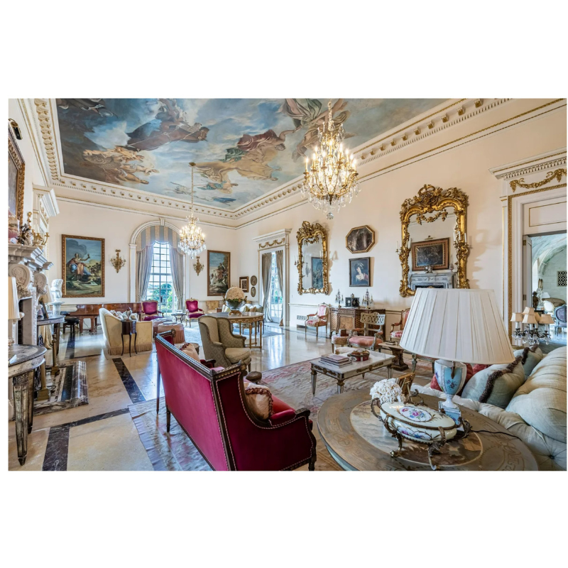 French Golden Yellow Floral Aubusson Style Wool Rug Carpet 12 feet 2 inches x 8 feet 7 inches.