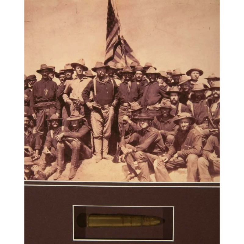 Teddy Roosevelt San Juan Hill Rough Riders Print with Bullet