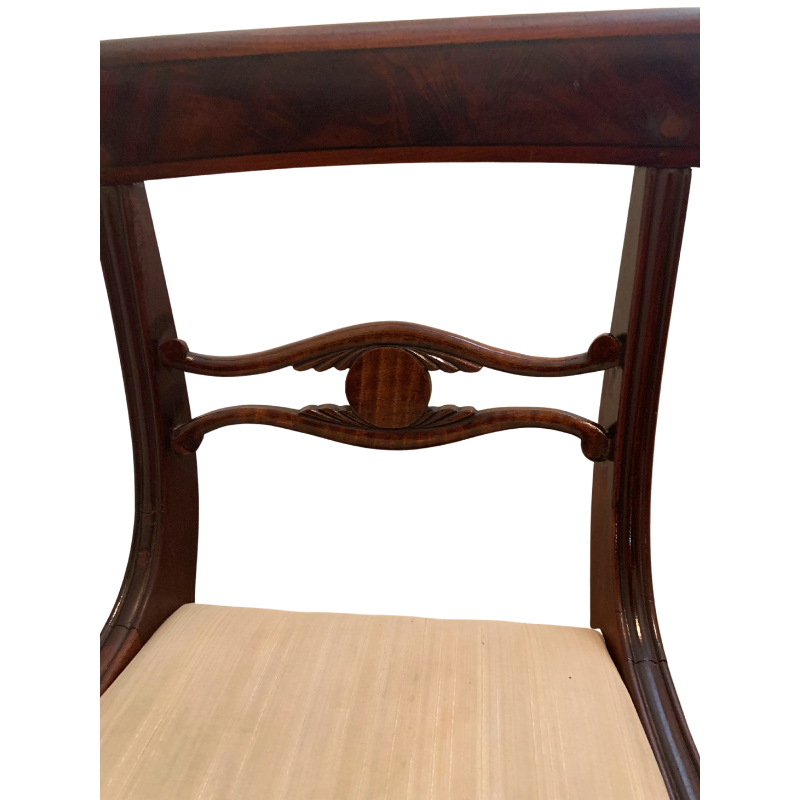 Regency Style Mahogany Saber Leg Chairs - Set of Six