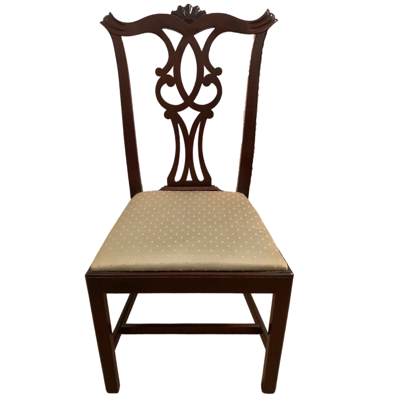 Mahogany Kittinger Richmond Hill Chippendale Style Chairs