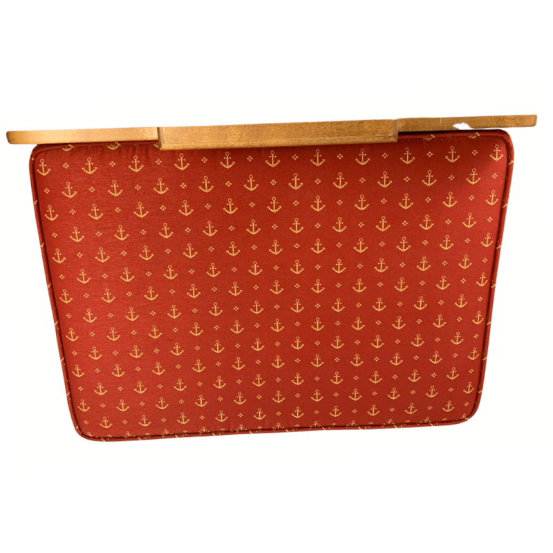 Disney Yacht Club Resort Red Anchor Bench Ottoman Footstool