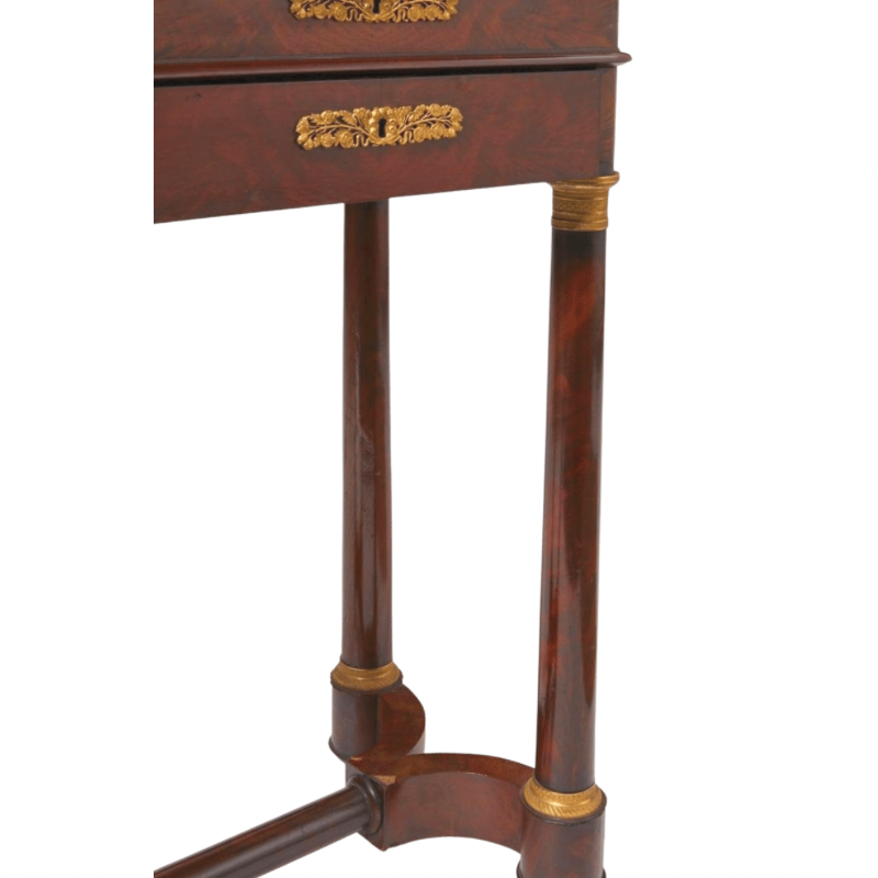 Charles X Mahogany Work Writing Table